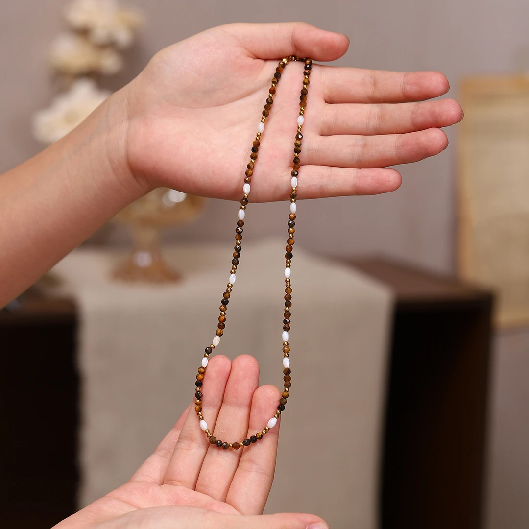 钛钢项链 超绝复古中式天然石时尚项链