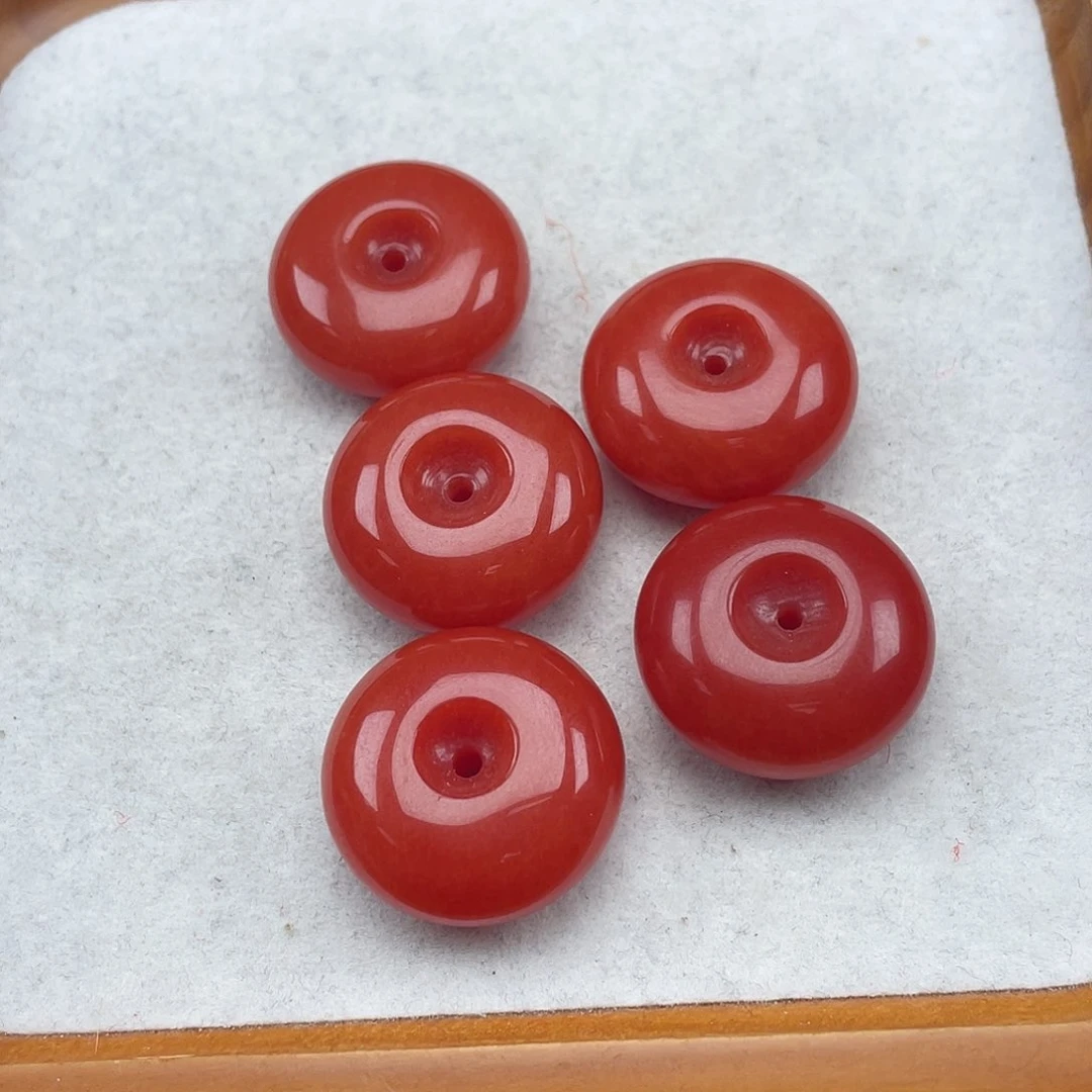 南红玛瑙29号保山锦红卡26平安扣未镶嵌