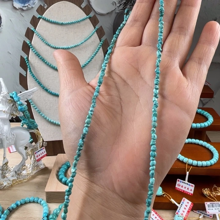 未镶嵌绿松石项链公主锁骨料