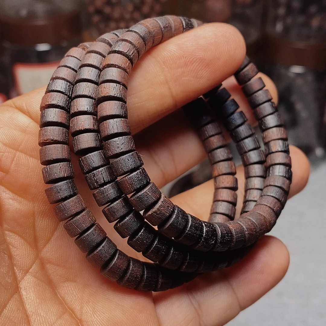 木4 X7缅甸小叶降真香软油麻丝手串