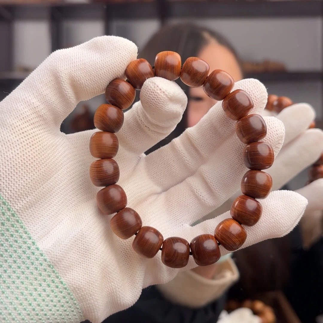 柏木（崖柏）手串/手链 黑油蚕丝纹11.12泥膏香料16.5药香