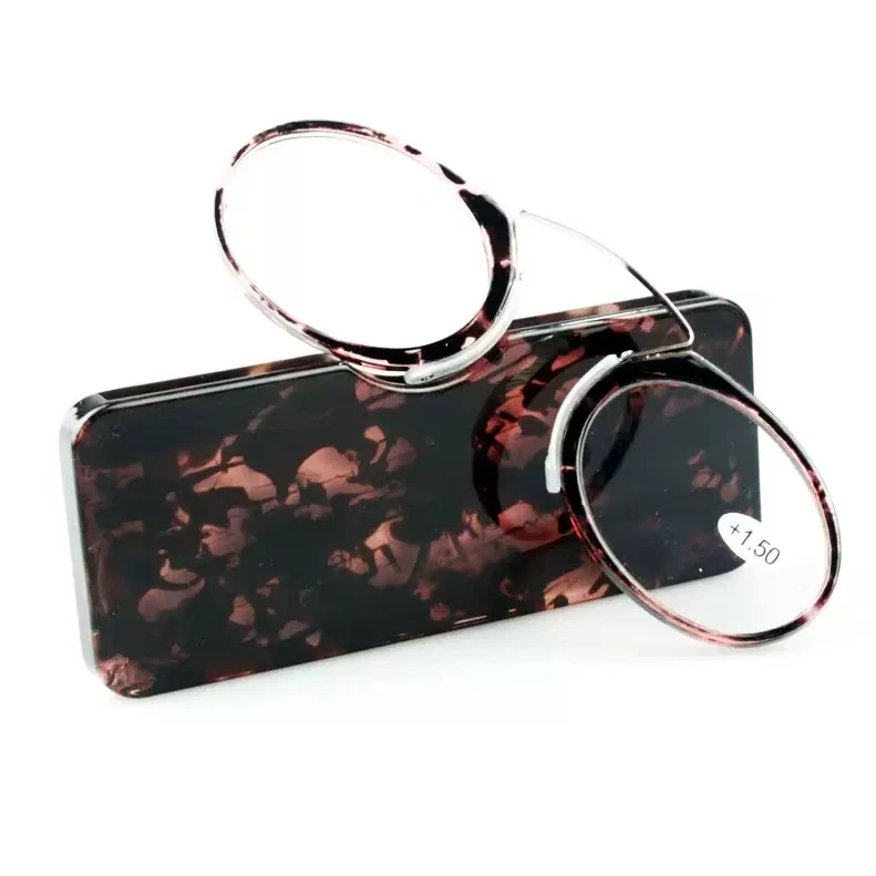 夹鼻小老花镜钱包镜中小老视镜便携阅读镜