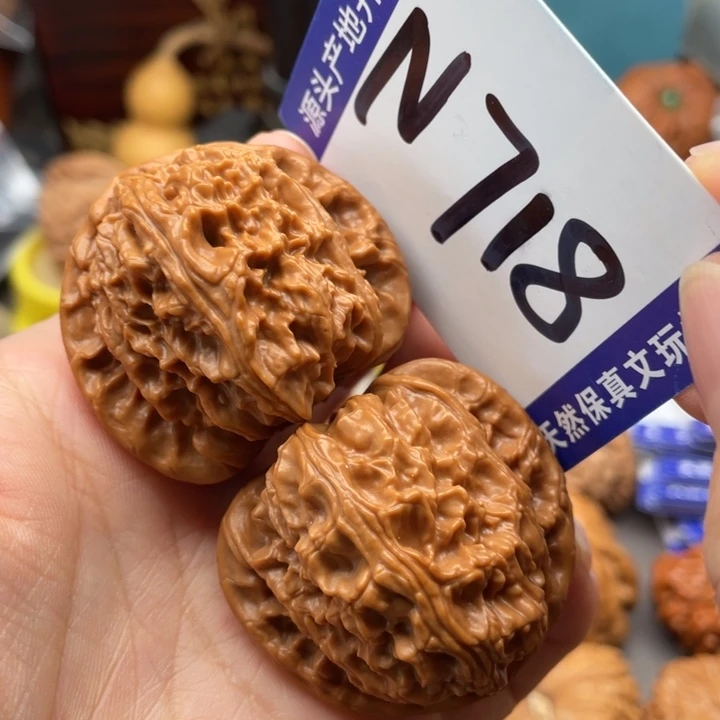把件文玩核桃白狮子41尺