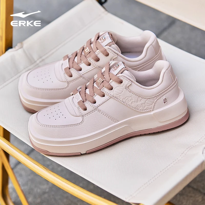 【方糖2】鸿星尔克女鞋秋季新款板鞋百搭休闲鞋增高通勤穿搭不累脚