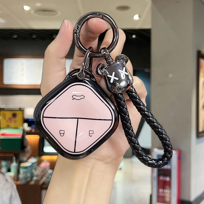 适用五菱缤果钥匙套五菱宏光mini马卡龙三代迷你可爱女款钥匙套