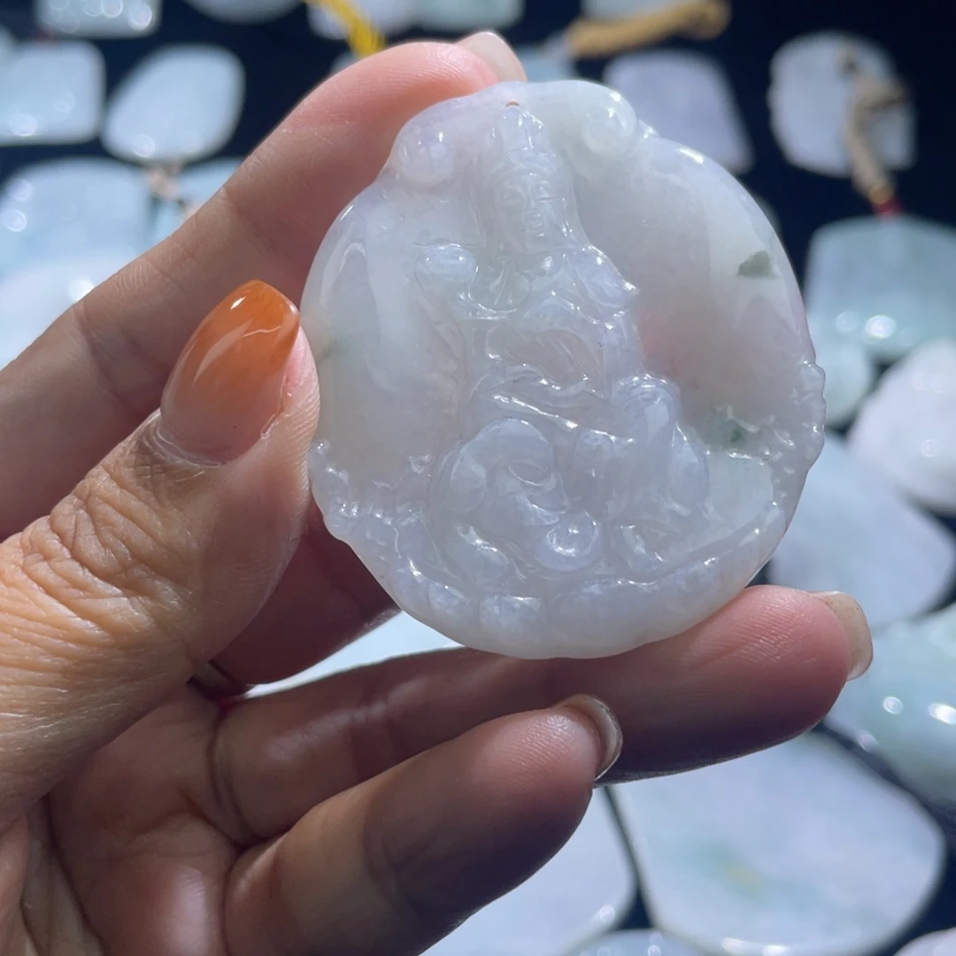 翡翠未镶嵌颈饰普贤