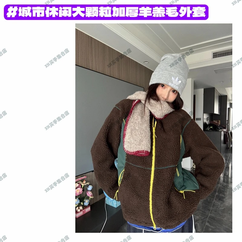 【颗粒暖绒】972-OUTDOOR城市休闲加厚撞色拼接保暖摇粒绒外套