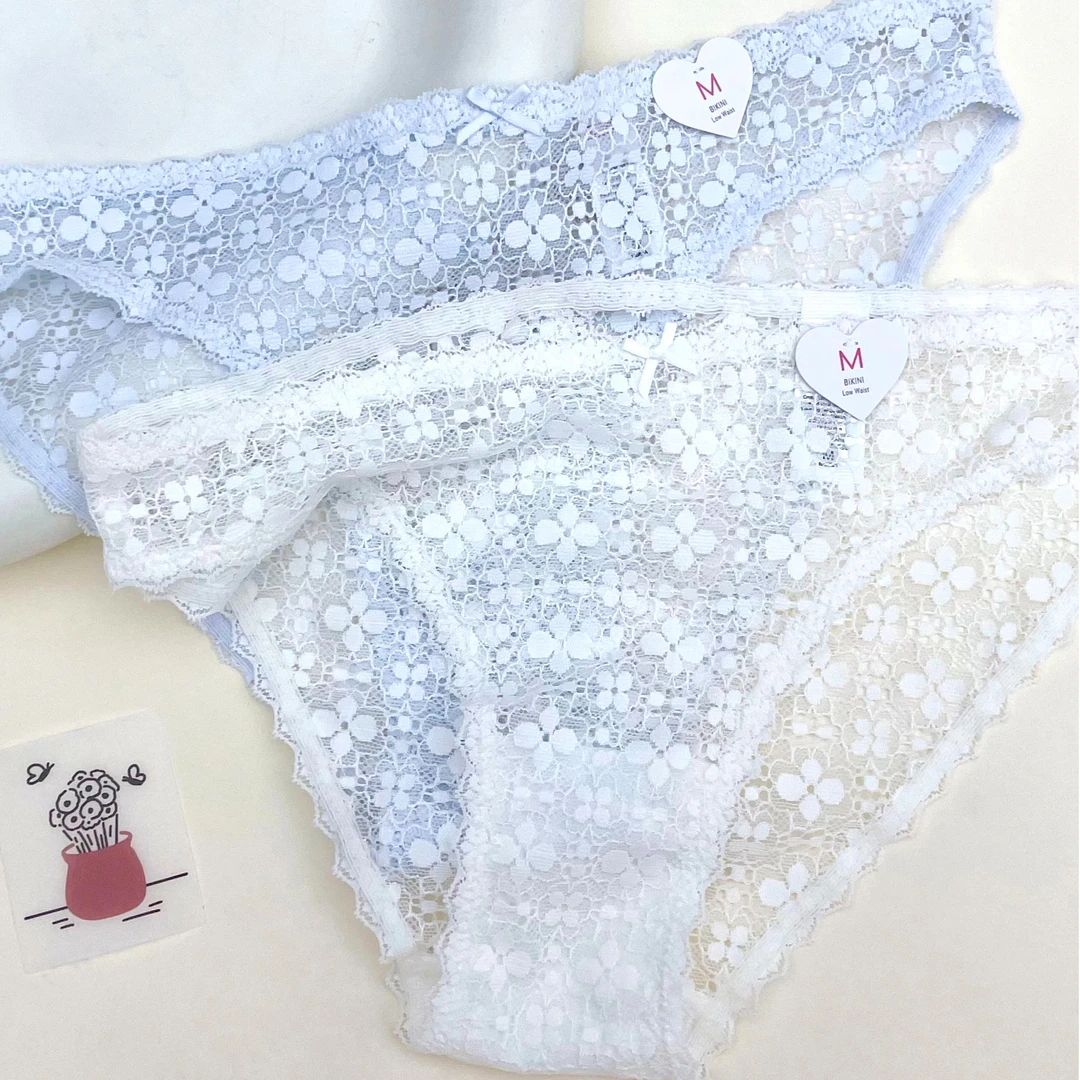 镂空性感蕾丝欧美时尚辣妹透气纯色100棉底裆薄高腰开叉内裤女士