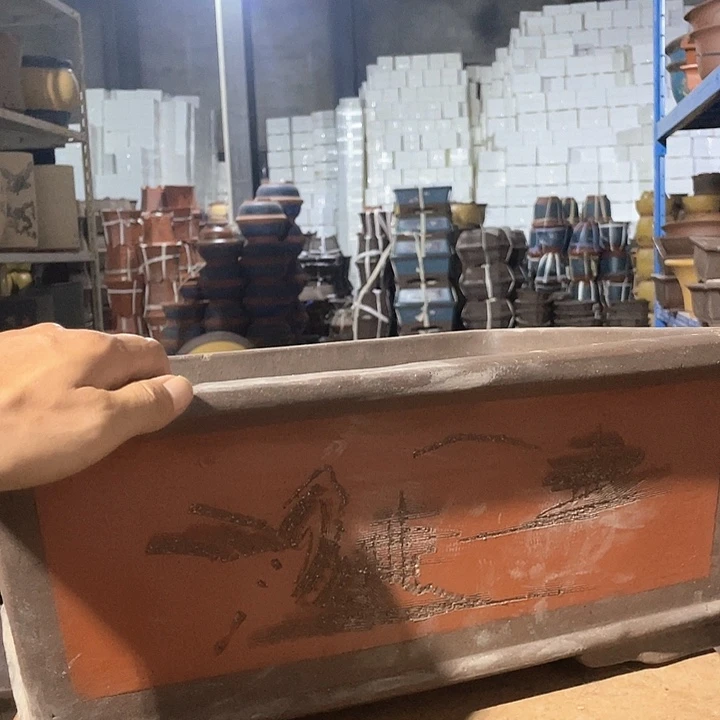 新品52红色马槽花盆