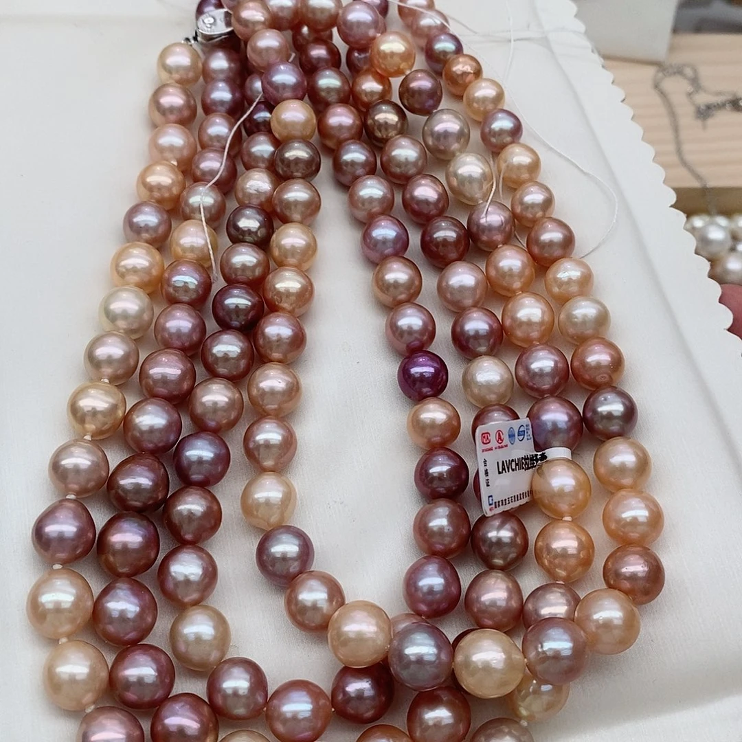 淡水珍珠颈饰银S925镶嵌多样性发一