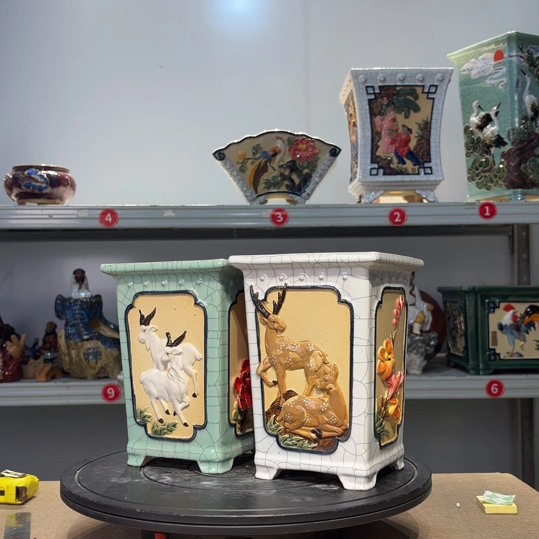 大***粒精品石湾花盆高端大气