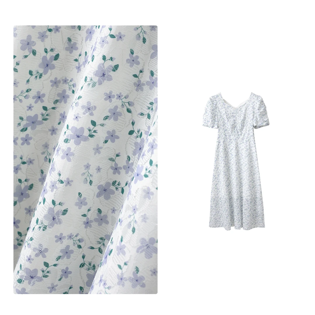 门店32&9！花町连衣裙」小清新碎花夏日茶歇裙中长款裙子女 C22099