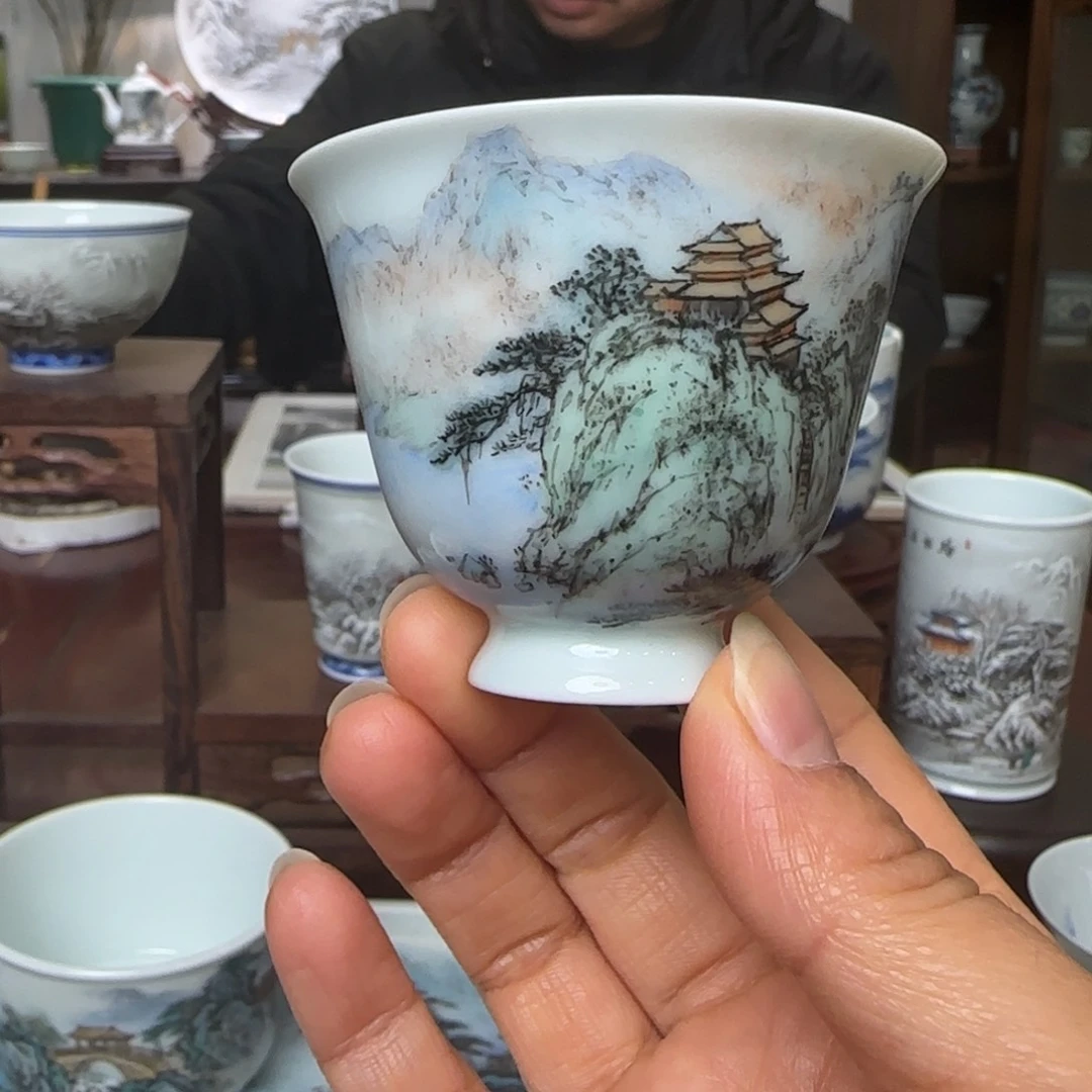 青绿山水手工制作