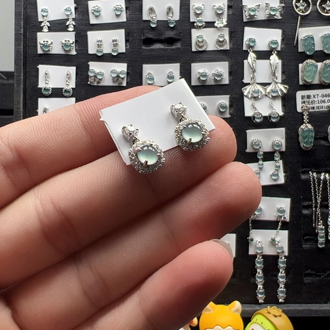 翡翠银S925镶嵌手链