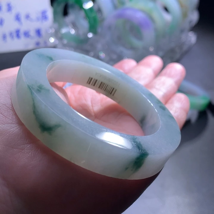 未镶嵌冰胶飘花55-60定制翡翠