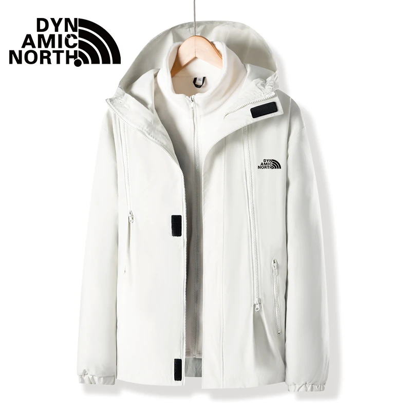 DYNAMIC NORTH/动感北面户外三合一防水防风冲锋衣耐磨透气外套