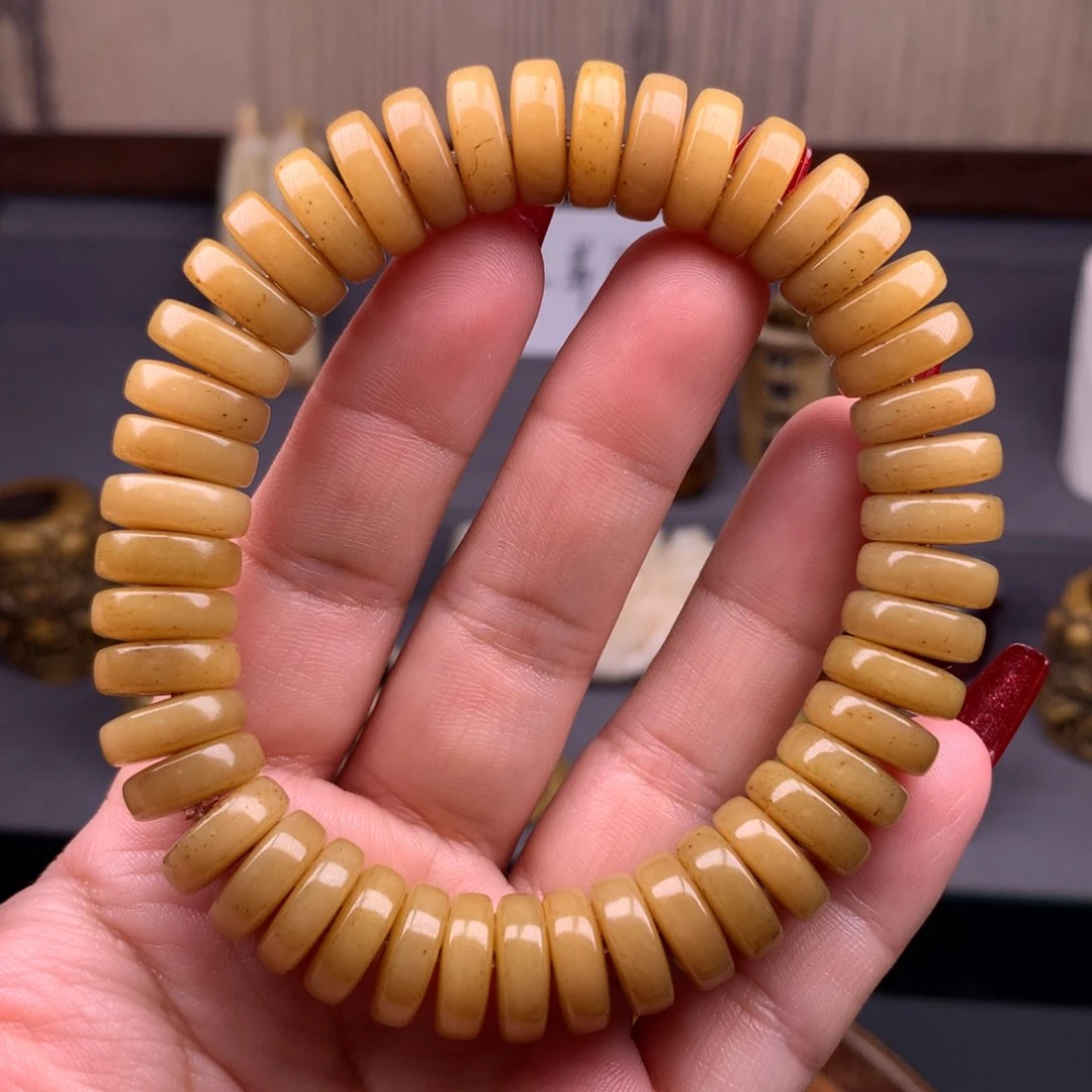 驼骨手串/手链老灵骨扣子珠1.2