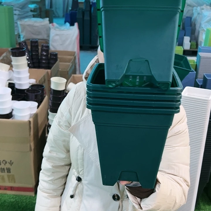 特价方盆口16高18墨绿无托5只