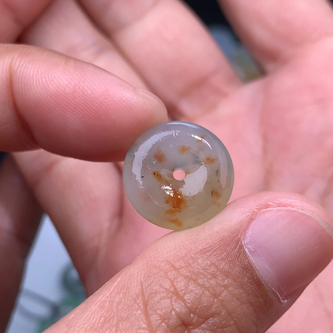 翡翠未镶嵌颈饰桂花平安扣