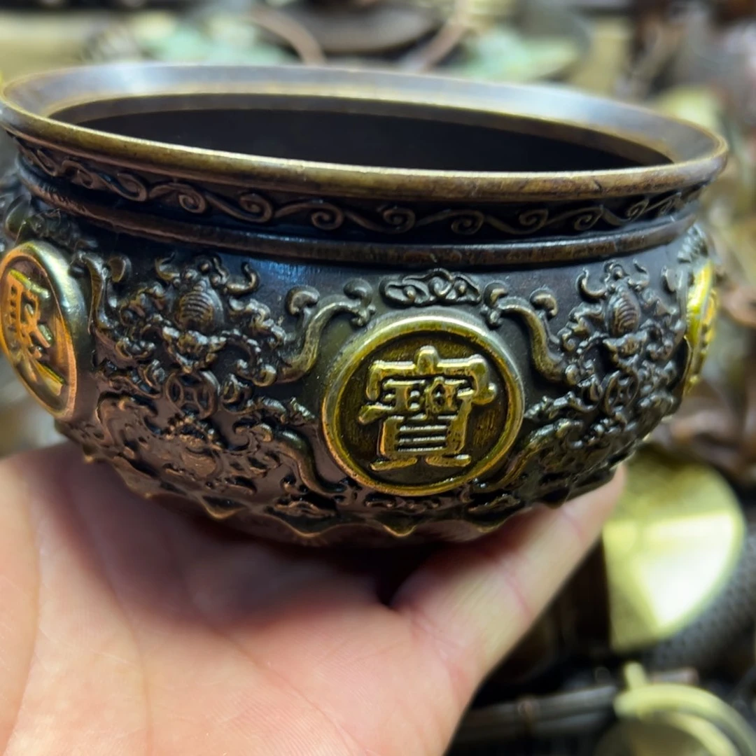 铜摆件欢迎欢迎你