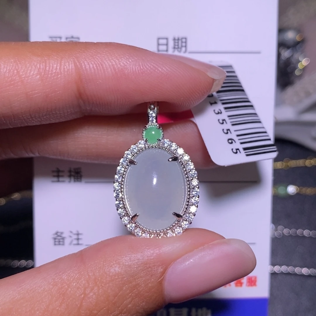 翡翠银S925镶嵌戒指