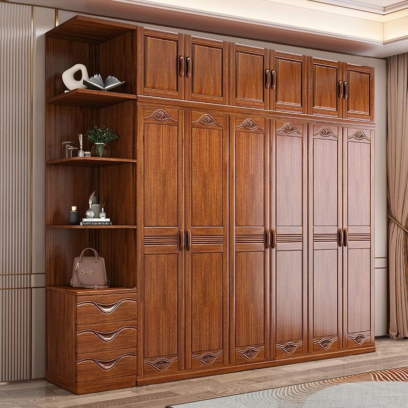 【特价衣柜】胡桃木衣柜卧室家用简易柜子出租房多功能收纳简约衣橱