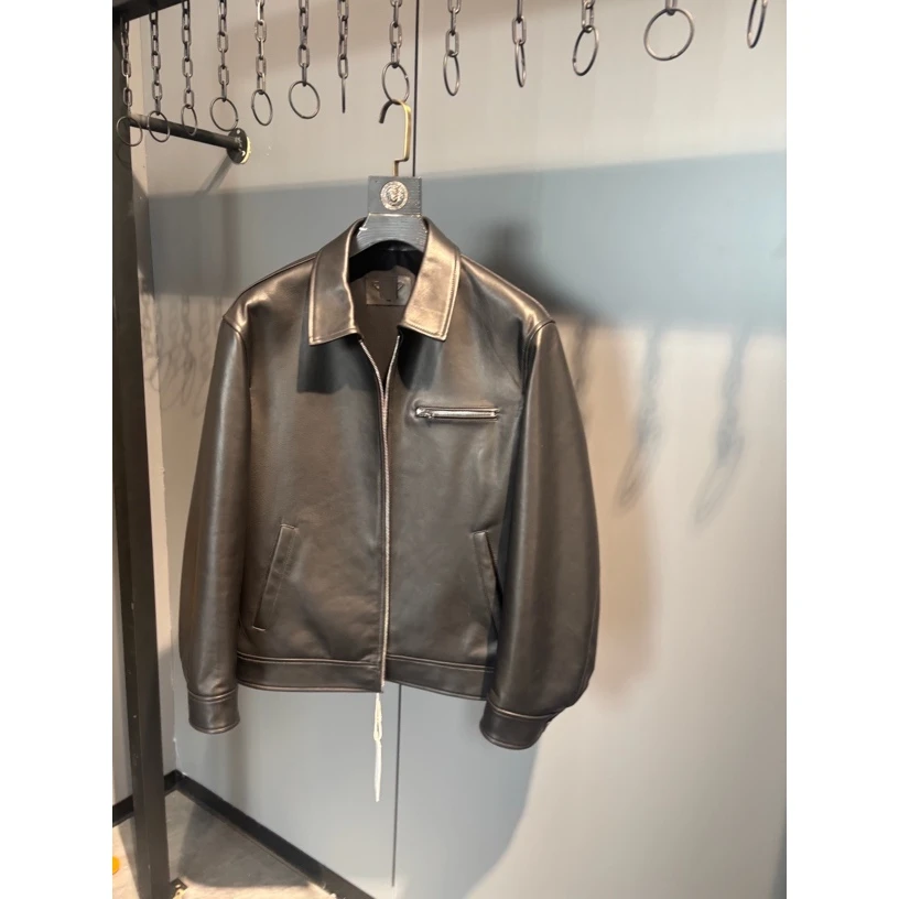 高品 原货 高山极寒厚男春秋冬真皮皮衣2025