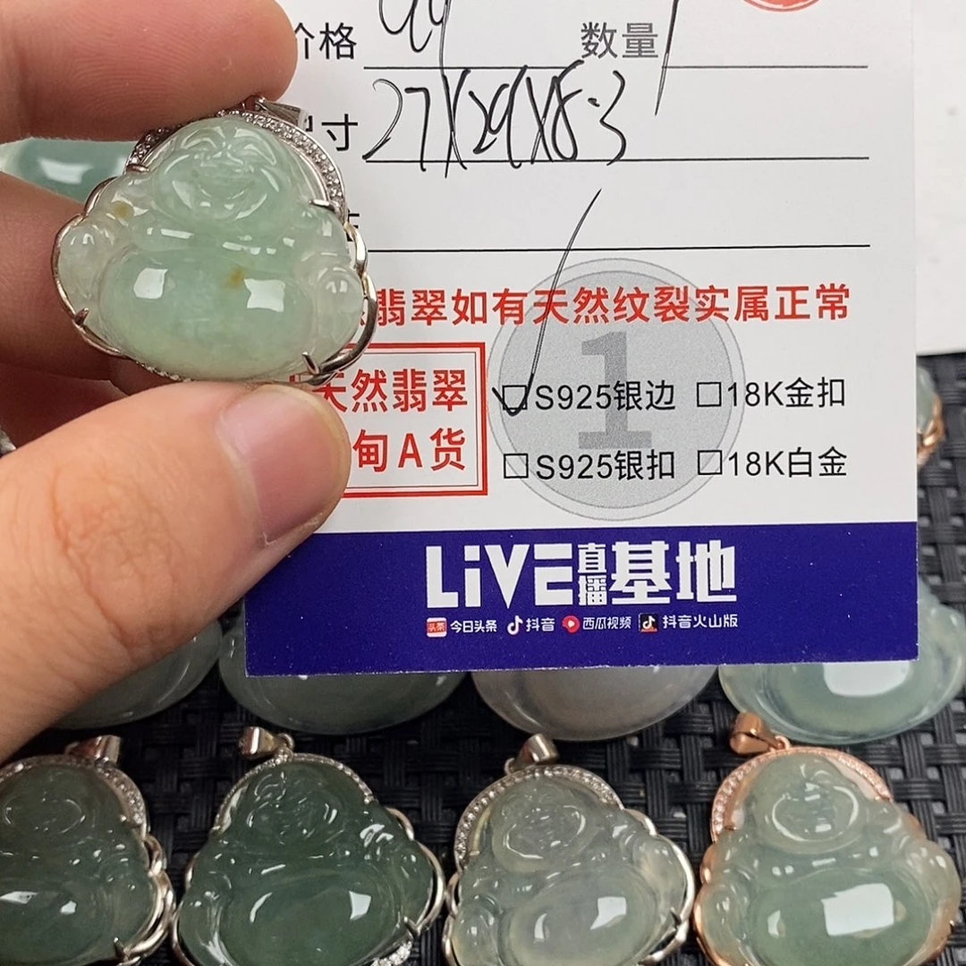 翡翠银S925镶嵌颈饰