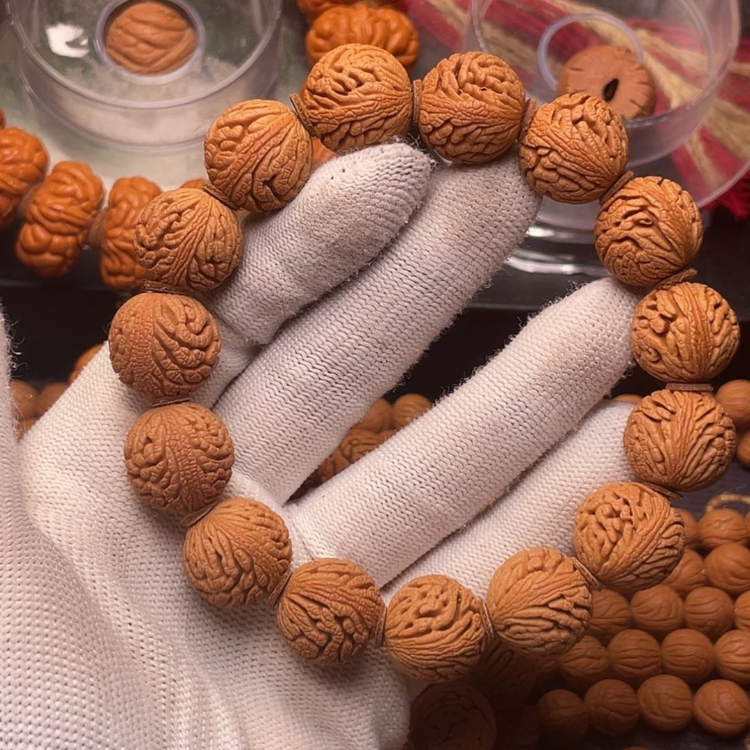 桃核手串精品绣球手串1.5