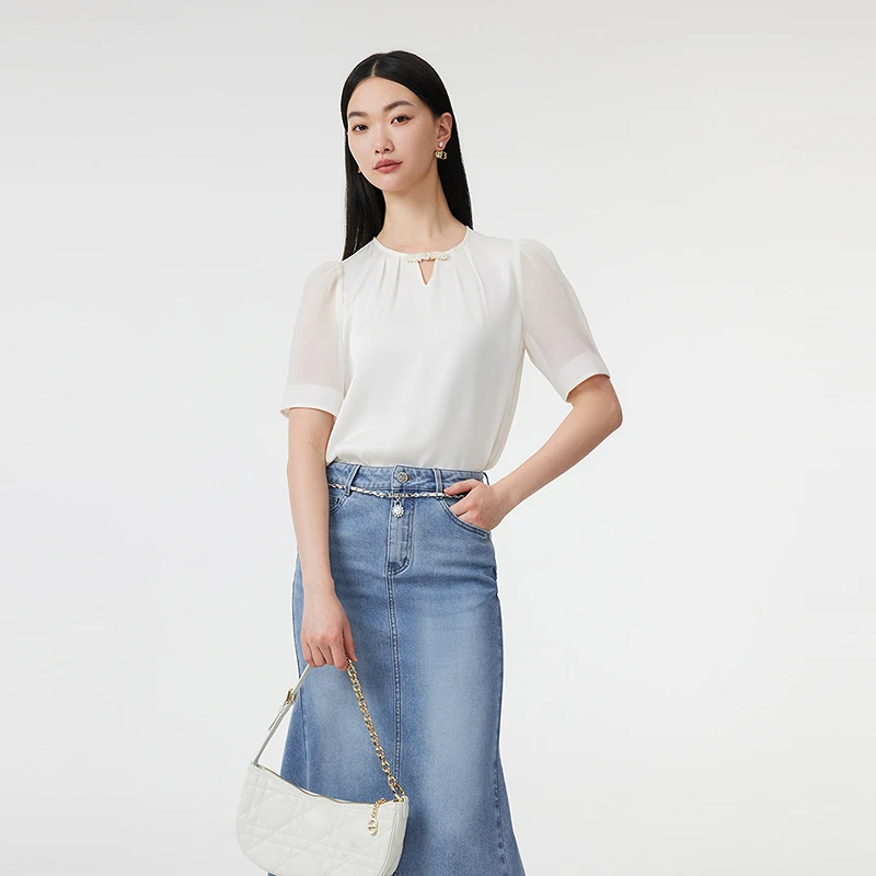 BADINA雪纺衫142M060