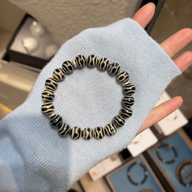 925银手链 阿腾莎银饰 手链 送男朋友的礼物 黑色百搭手备注手围