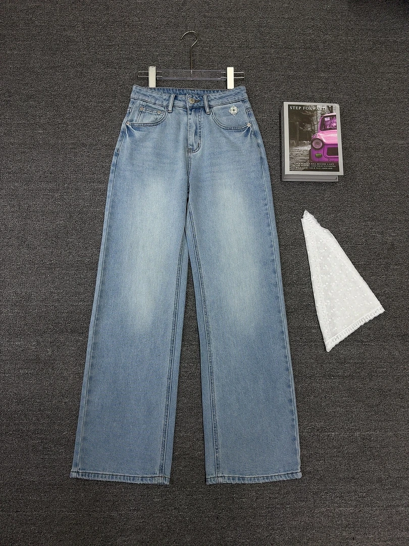 【JINJIN】2025夏季新款小众设计牛仔长裤（6007）NO退NO换