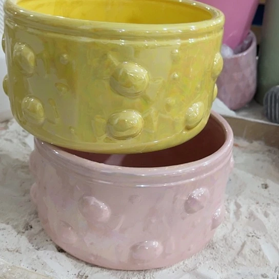 多肉绿植陶瓷花盆9.9包邮，有孔