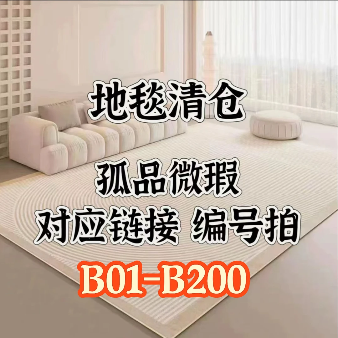 简约客厅地毯防滑隔音地垫B01—B200