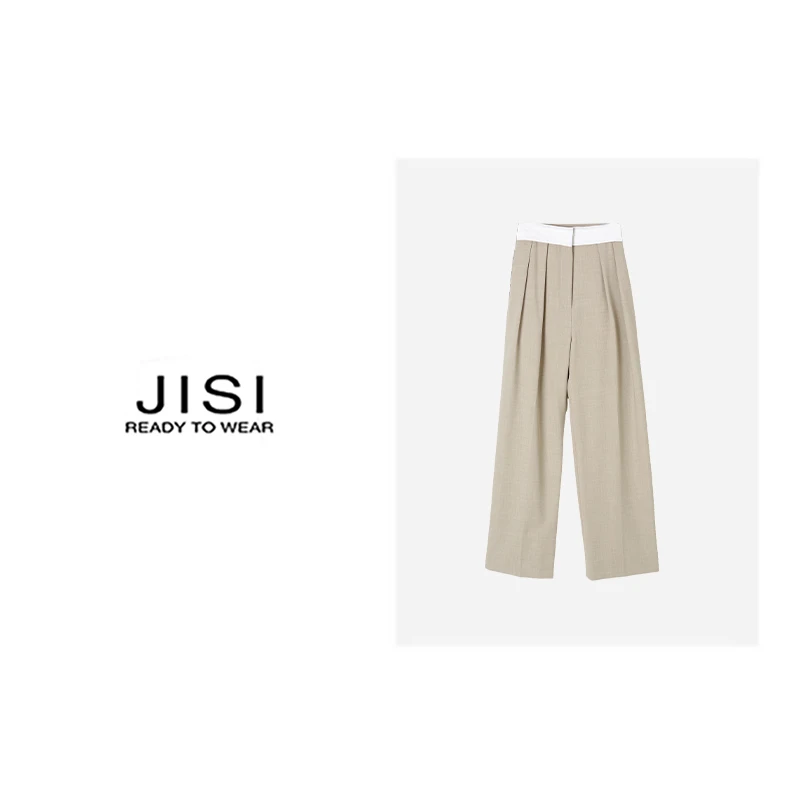 JISI 23春夏极简风休闲直筒休闲裤-ck001