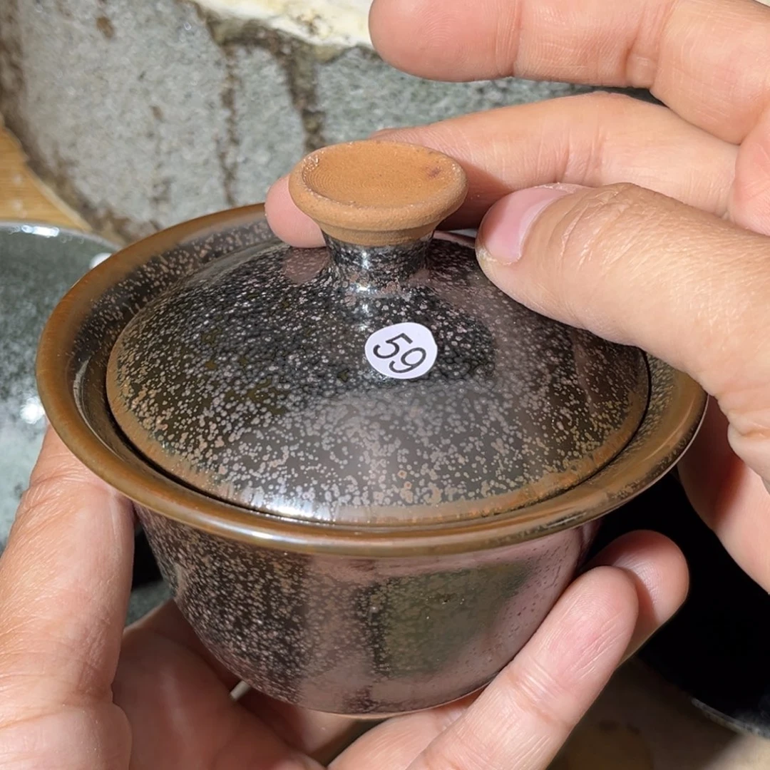 茶盏义兴龙窑柴烧微瑕