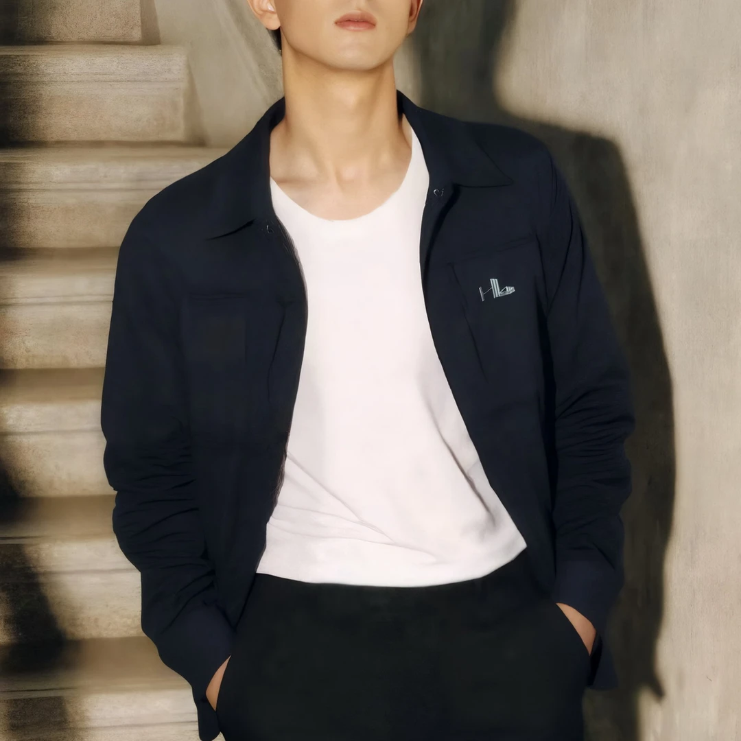 LLH【欧美风翻领夹克曜石黑】 2025早秋新款外套