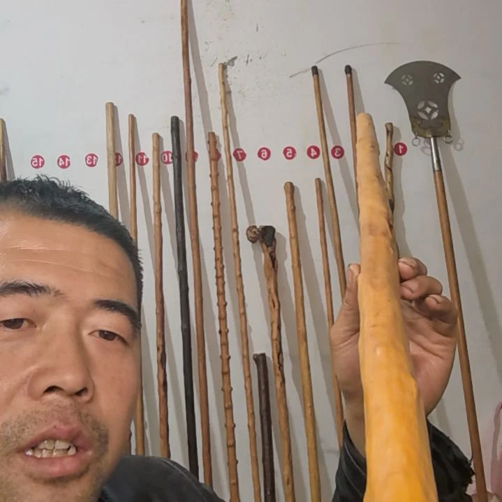 一***笔红牛筋木鞭杆武术棍