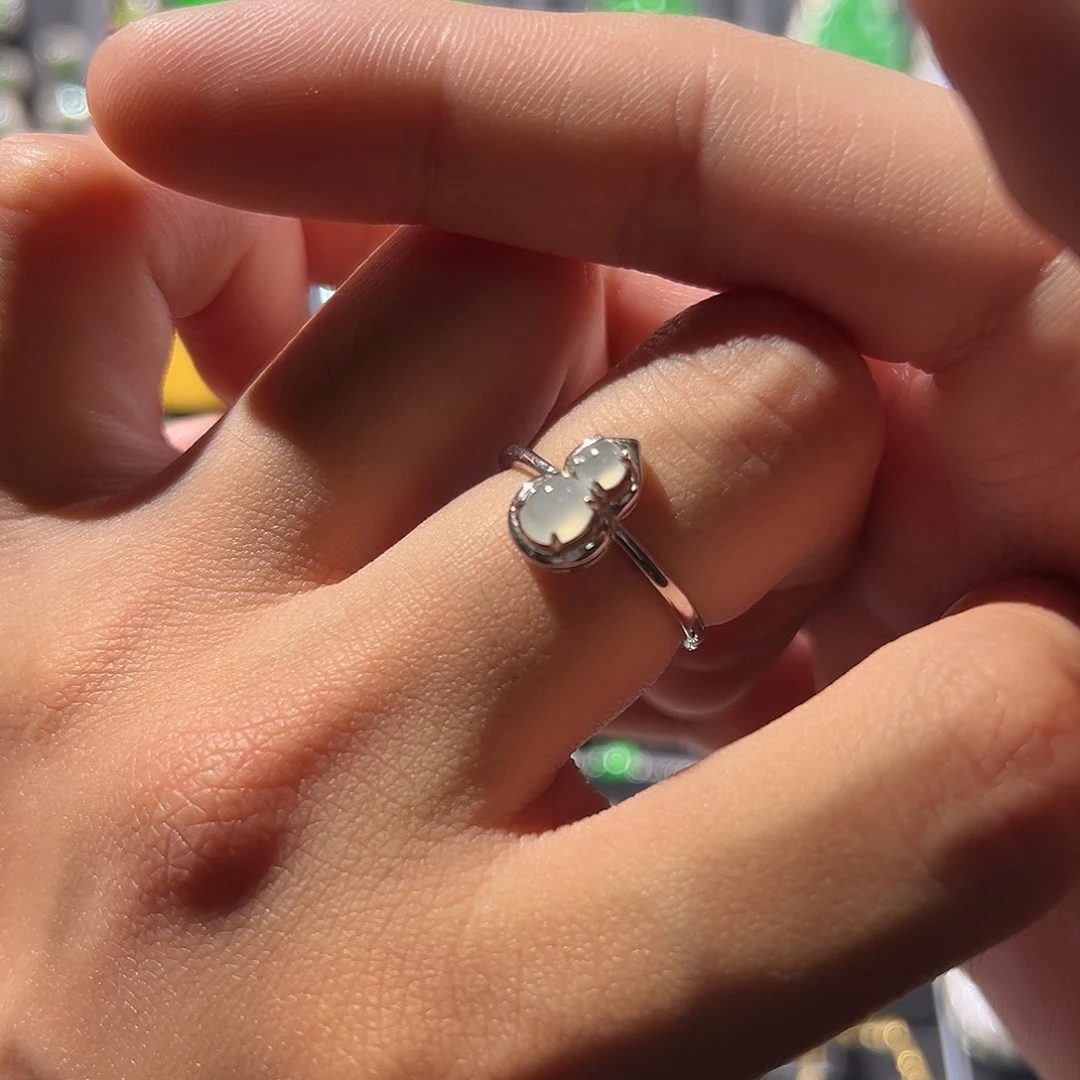 翡翠银S925镶嵌戒指