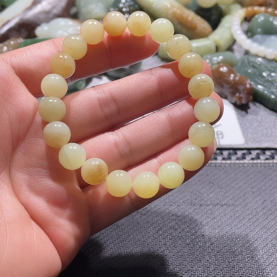 大***道和田玉（糖玉）未镶嵌手链