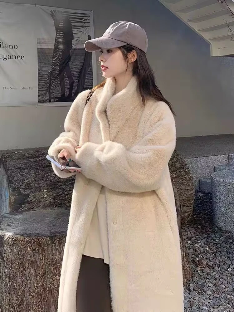 女士风衣宽松外套翻领立领宽松型纯色网红堆堆袖女