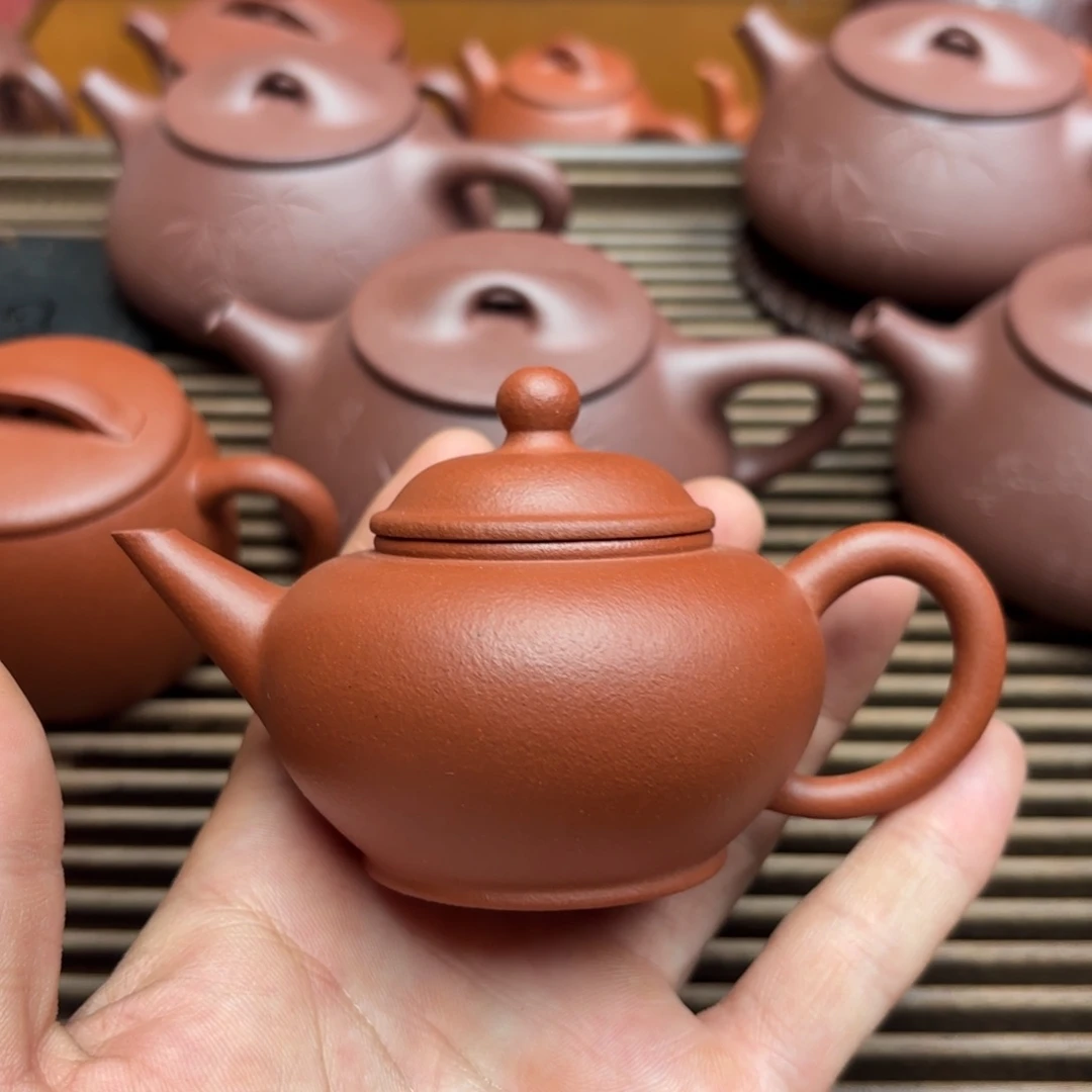 即***烊茶壶紫砂红降坡水平