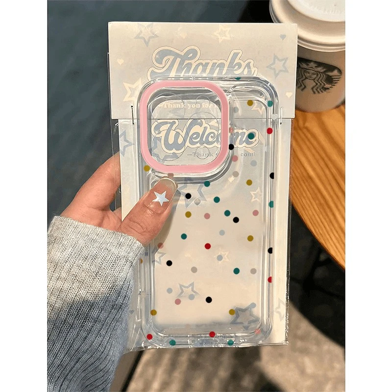 小点点适用于iPhone16/15透明14手机壳13pro软壳12创意11文艺XS/X