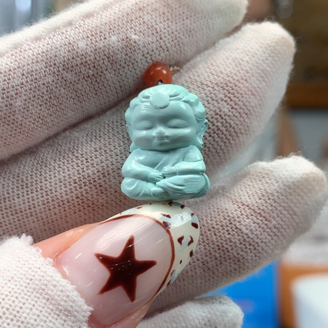 绿松石未镶嵌挂件