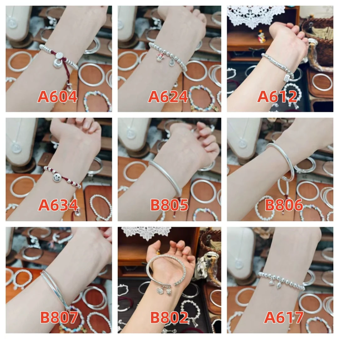 【经典款】足银9999银手链手镯项链纯银饰品