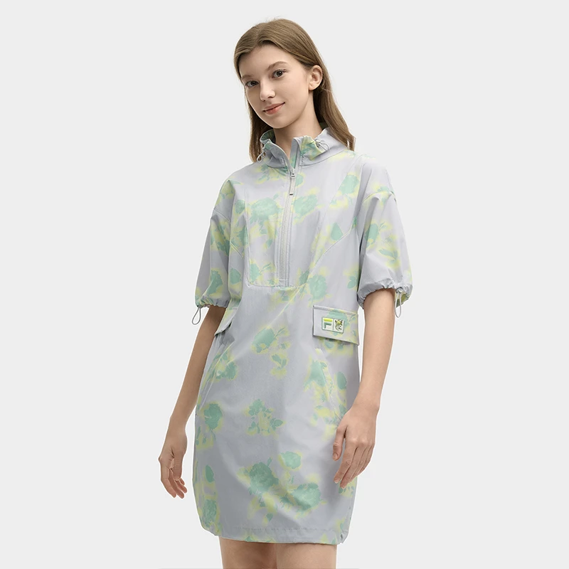 FILAXMAISONKITSUNÉ夏新款显瘦户外女运动连衣裙F11W529313F