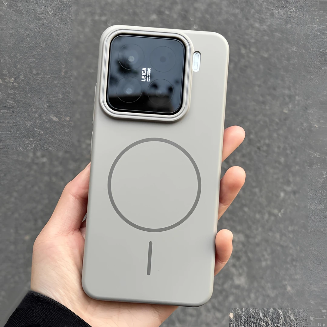 钛灰色Magsafe磁吸适用小米15手机壳15pro磨砂高档14防摔简约硬壳