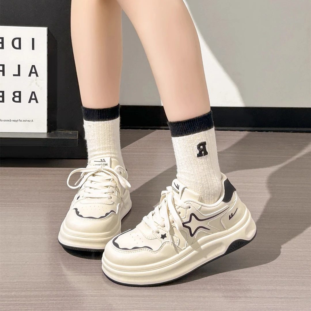 回力低帮女生厚底小白鞋女新款百搭原创设计板鞋女简约爆款大头鞋