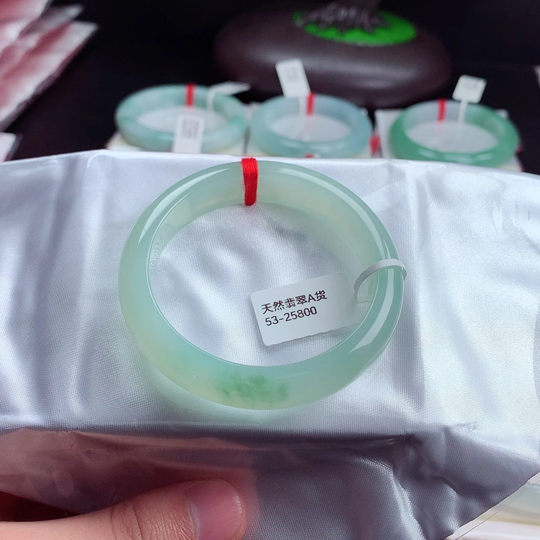 翡翠未镶嵌手镯缅甸翡翠天然手镯