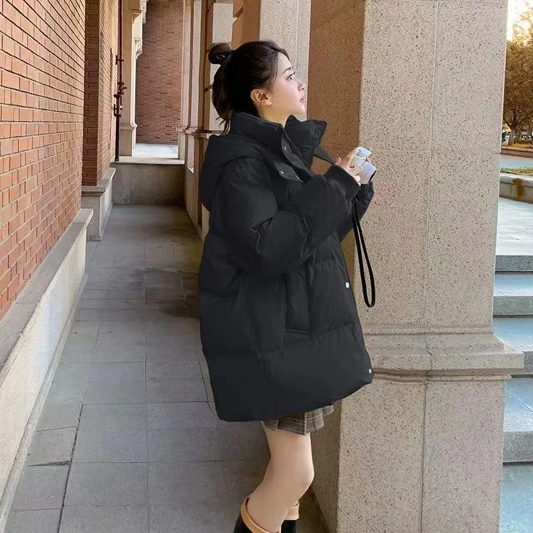 韩版服小个子2024中长款冬季新款加厚爆款面包棉袄棉衣外套棉服